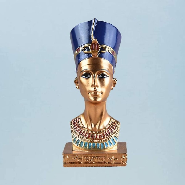 Egyptisk drottning huvud staty harts hantverk statyett hem dekorativ skulptur