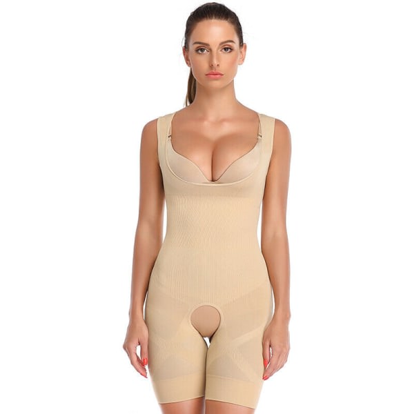 Full Body Shaper Slimming Shapewear Magkontroll Underkläder Beige SM