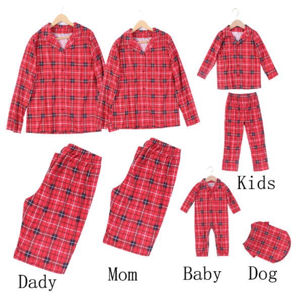 Julfamiljsmatchande pyjamas f?r julhelgen Baby 12-18M Cherry