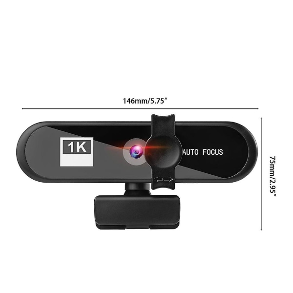 4k-webbkamera med cover för videosamtalkonferenser