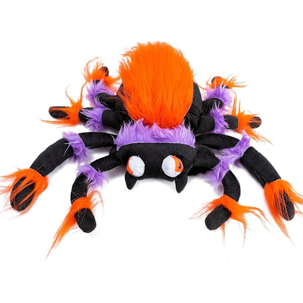 Dog spider costume halloween pet outfit puppy dog, orange-purple, S 24 cm, 14.5 cm, M 31 cm, 17 cm