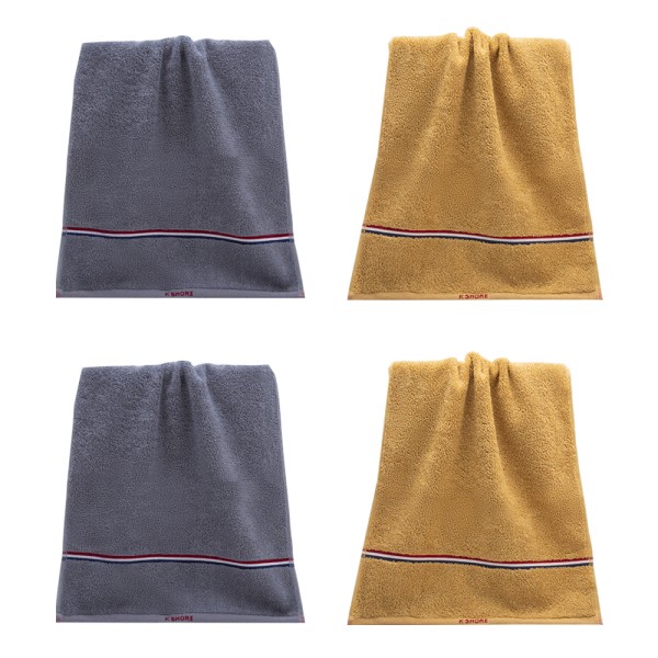 Lyxiga handdukar, 100 % bomull, snabbtorkande, mjuka och absorberande Yellow&Gray