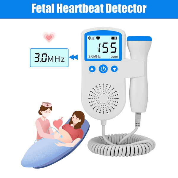 Hemma fetal Doppler, Pocket Baby Heart Monitor Heartbeat Doppler F?r Graviditet & Clearblue Test