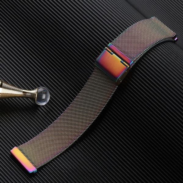 Metallband kompatibla med Fitbit Versa f?r kvinnor m?n, Colorful (Fits for 6.0"-8.0")