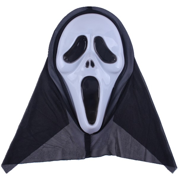 Halloween Retro Mask Spöke Festival Maskeradfest Horror Skräck Skalle Antik Helansikte Skrikande Mask White Scream