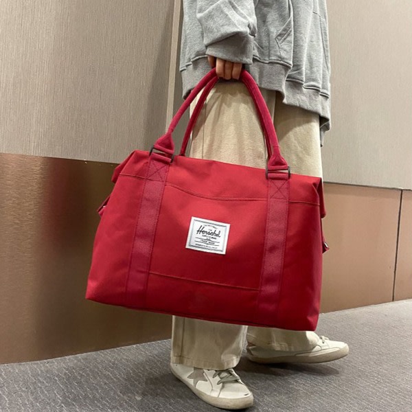 Travel Duffel Bag, Sports Tote Gym Bag, Shoulder Weekender röd