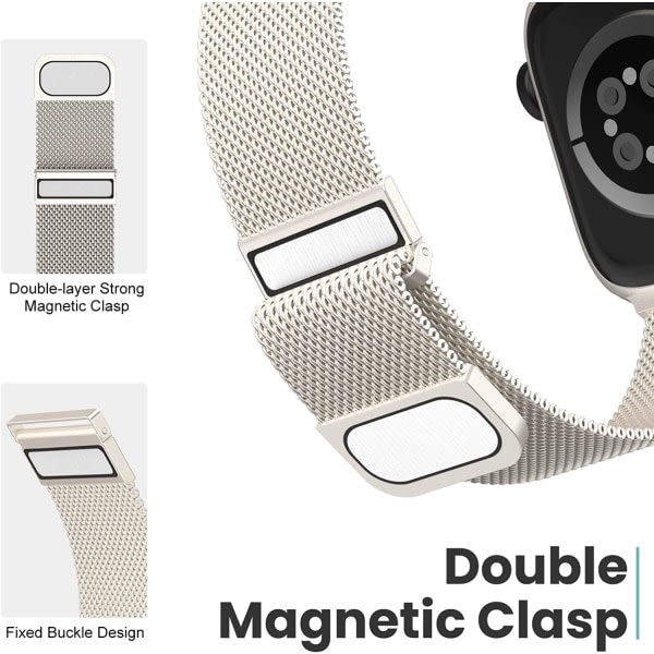 Magnetband f?r Apple Watch Band 41mm 40mm 38mm 49mm 45mm Starlight 38MM/40MM/41MM