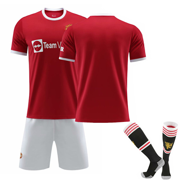 2022-2023 Ny Manchester United Barn & Vuxna Fotbollströja Träningströja Set Tom Blank XS