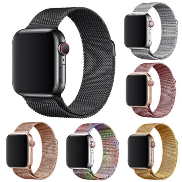 Apple Watch Armband 41/40/38 mm Milanese Loop Metall - V?lj F?rg guld