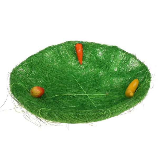 Påsk handgjorda lingarn ägg tallrik med fruktdesign vårdekor grön