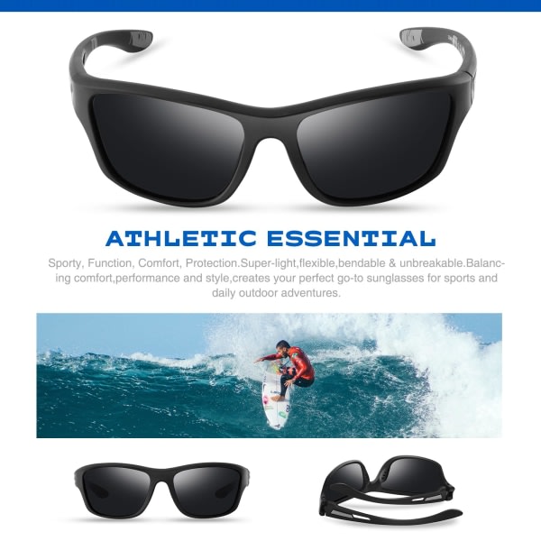 Polariserade sportsolglasögon för män: UV390 skyddsglasögon dam omlottglasögon för bilkörning och fiske green green
