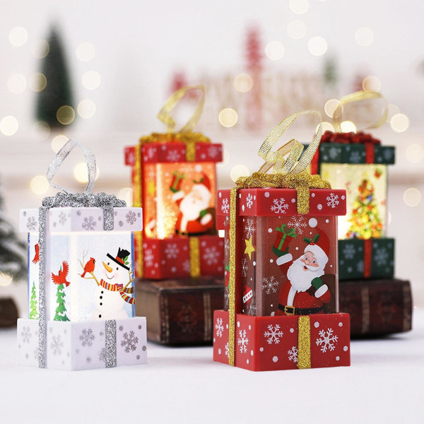 Julbelysning Prydnad Dekorativt lysande Festlig rekvisita Plast Xmas Glödande Simulering Flamljus till jul