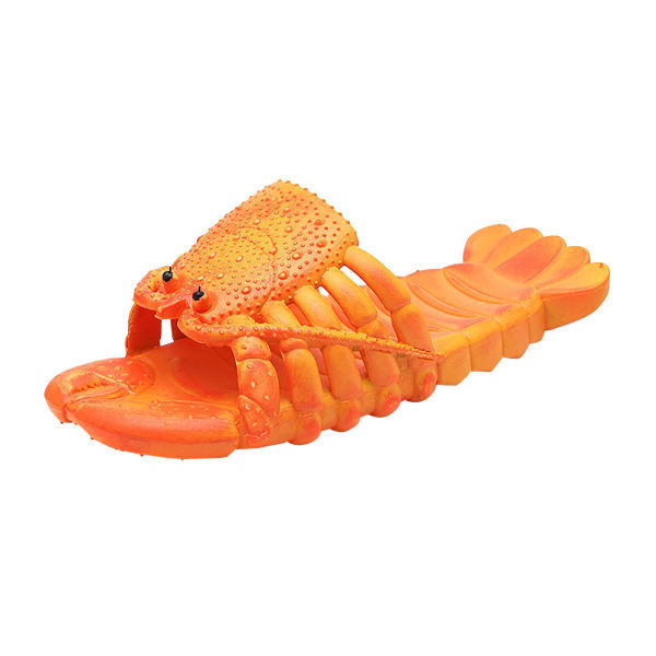 Söta hummer roliga tofflor strand halkfria sommarsandaler . Orange 44-45 Orange 44-45