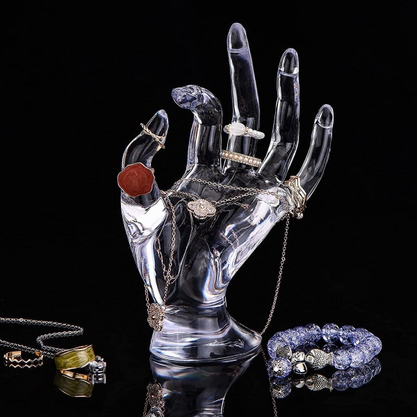 Sunrain Smycken Display Hållare Plast Skyltdocka Hand Smycken Display Smycken Stand Halsband Armband Ring Watch Holdare Kompatibel med Home Organizat