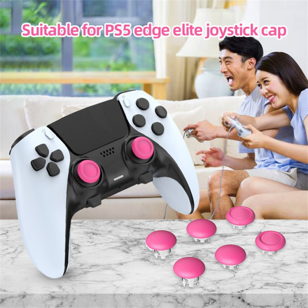 6st Tumspaksgrepp Caps Joystick Rocker Cover f?r PS5 Edge Elite Joystick Gamepad Joystick Grip Controller Tillbeh?r Pink
