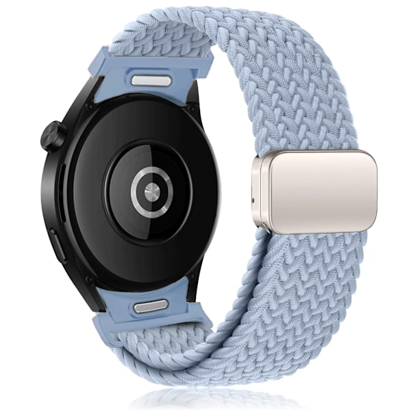 Flettet rem til Samsung Galaxy Watch 6 4 classic/5 Pro 45mm 47mm 43mm 44mm 40mm Ingen huller magnetisk armbånd Galaxy watch 6 stropper lyseblå light blue 4 classic 42mm 46mm