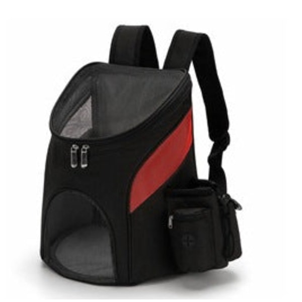 Skötväska Praktisk väska Hopfällbar ryggsäck som andas Dog BackPack S (inom 6 Jin) Svart och röd kombo