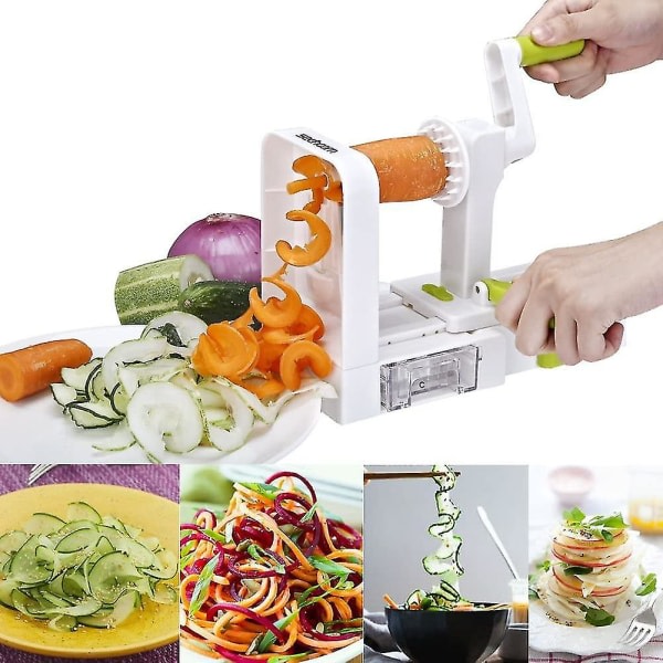 Spiralizer 4-blads grönsaksspiralizer Vikbar spiralskivare Zucchini Nudel Veggie Pasta Spaghetti Maker