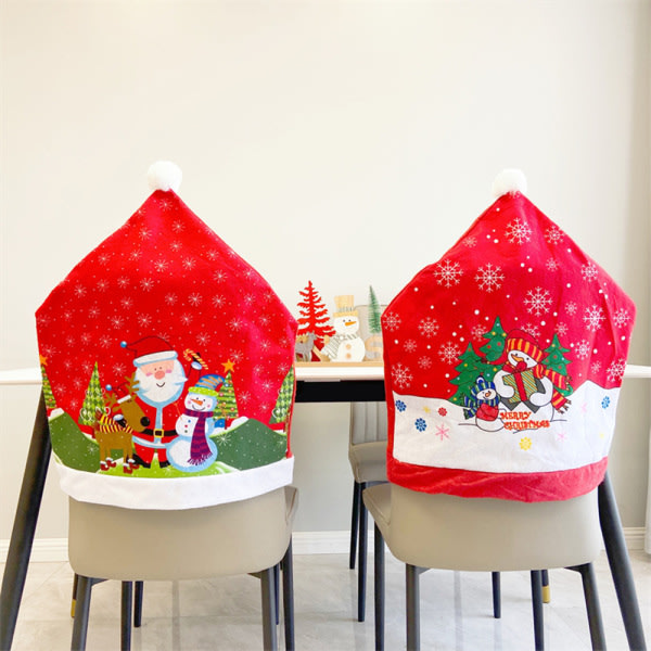 Cover Santa Cap Snowman Red Chair Co