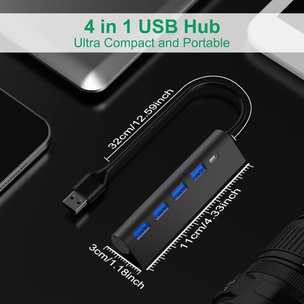 4-portars USB 2.0 Hub - USB Data Hub - USB Distributör