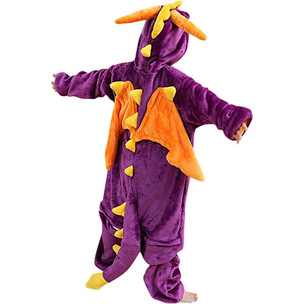 Lasten unisex-hyppyasu, 2023 eläinpuku onesie yöpaita pyjama huppuinen yöasu cosplay kigurumi yöasu joulu halloween Drake 130