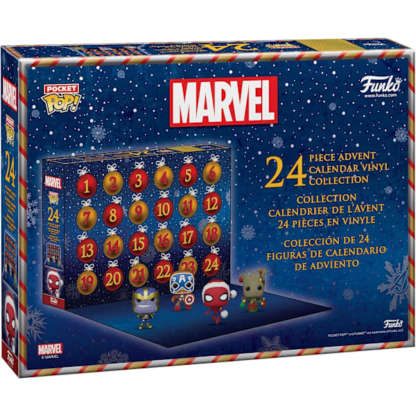 Funko Pop! Adventskalender: Marvel - Jul, Flerfärgad, One Size