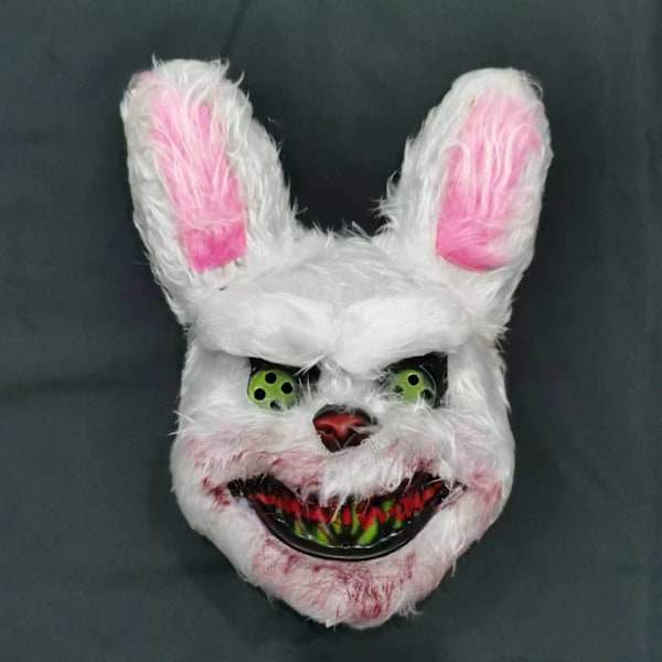 Kaninbjörn Halloween V målad dekoration läskig mångfärgad tänder Momo mask rabbit One Size