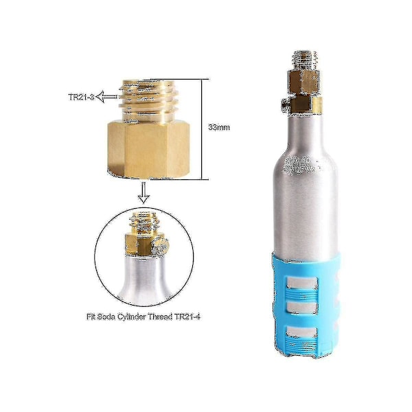 Soda Cylinder Stream Thread Converts Adapter Match Quooker Cube Tank Female Tr21-4 To Male Tr21-3 (KAIERTE)-In Stock