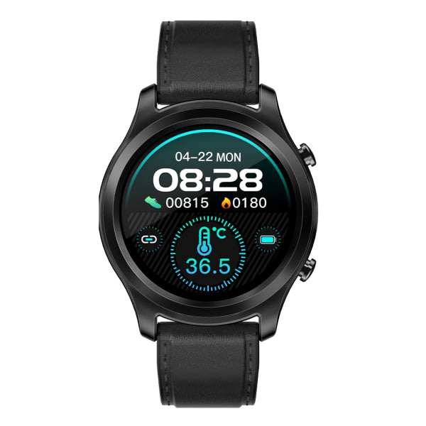 Smart Watch Sports Temperature Monitor IP67 svart