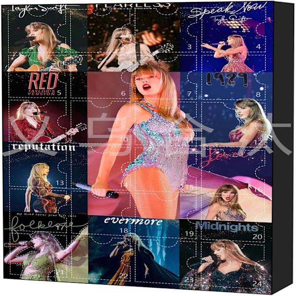 Uusi Taylor Swift Joulukalenteri 24 Nukella ja Avaimenperällä - Yllätys Blind Box Taylor 3 Taylor 3 Taylor 3 Three-dimensional [doll]