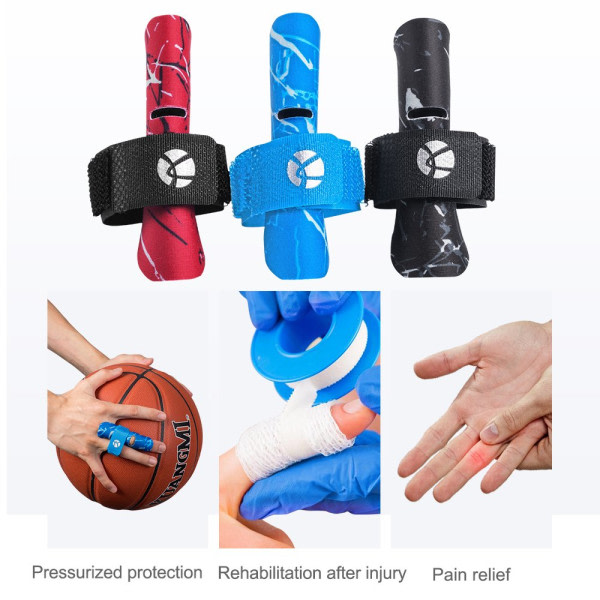 piece, Black M Finger Sleeve Support Protector Förhindra fingerskador under sport