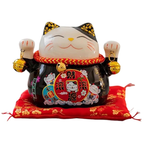 Farfi Sparburk Fint utförande Stor kapacitet Keramik Japansk stil Lucky Cat Spargris för hemmet