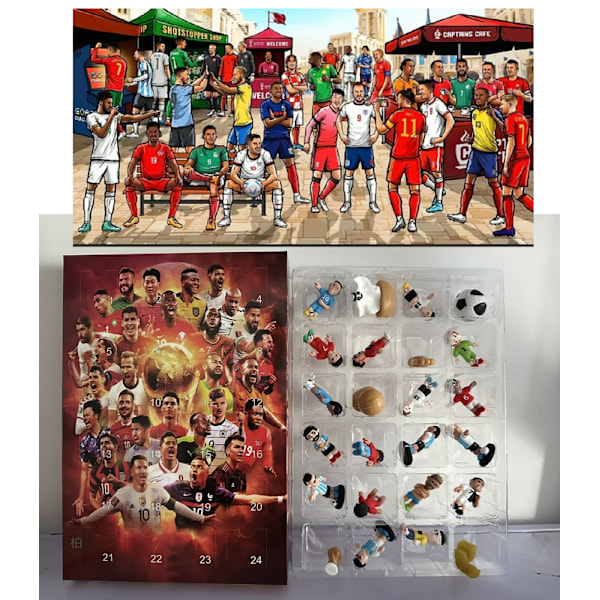 2024 World Cup Advent Calendar World Cup Advent Calendar Christmas Blind Box Messi, Cairo, Mbappe, etc.