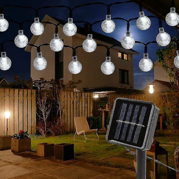 Solar String Lights, 4m 20 Led utomhus String Lights Vit Vattent?t Ip65 Dekorativ Lampa Idealisk f?r