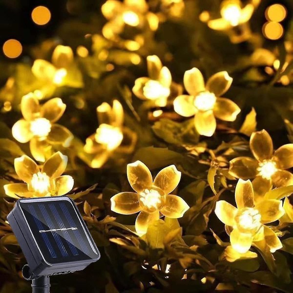 Wabjtam Solar Flower String Lights Utomhus Vattent?t 50st Led Fairy Lights Dekorativa