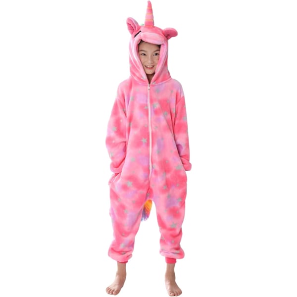 Barn/Unisex Fancy Dress Dyre Kostyme Onesie Pyjamas Jumpsuit Cosplay Kigurumi Jul Halloween Fancy Dress A-rosastarry 100