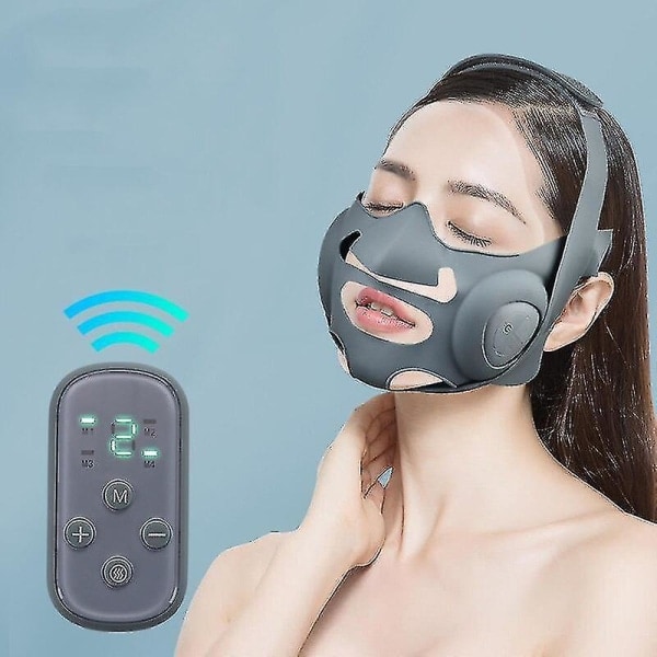 Elektrisk V-formad Tunn Ansikte Bantning Kind Massager Ansiktslyft V-line Lift Up Bandage Ems Therapy Device Beauty Machine Ns2