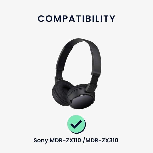 2x vita ?ronkuddar som ?r kompatibla med Sony MDR-ZX110 / MDR-ZX310