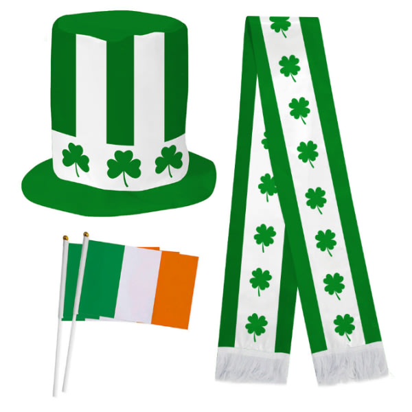 3 delar St. Patrick's Day Party Hat Set 3 Cherry