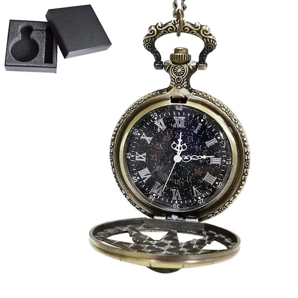 Vintage watch kvarts watch med kedjeroder, romersk siffror Watch Antik watch f?rm?n Kvinnor Pappa F?delsedagsfest