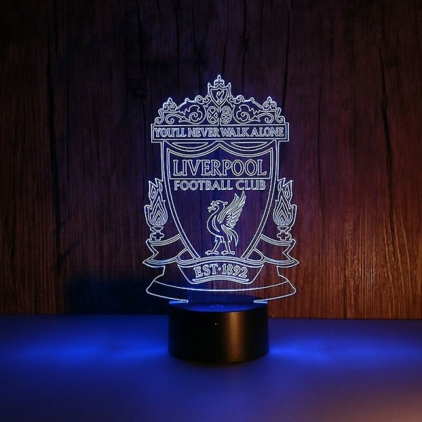 3D LED Nattlampa Liverpool Football Club Barnrum Nattlampa Anime Lampa