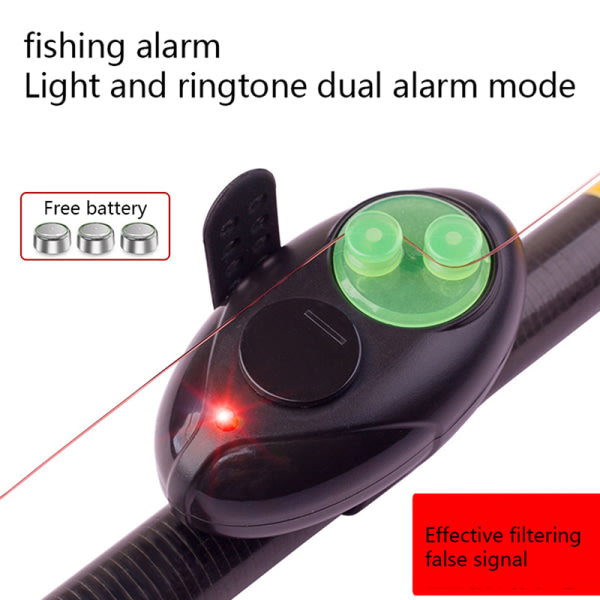 Fiskelarm LED-ljusindikator Elektroniskt bettfiskelarm