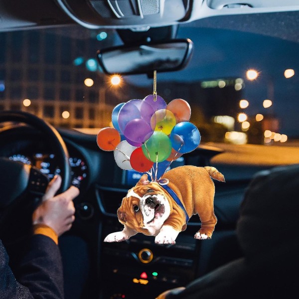 Flying Dog Bubble Car Pendant Ryggsäckshänge Söt Hem Akryl Djur Söt katt och hund
