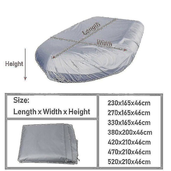 Marine Boat Cover V Shape Waterproof Dustproof Antiuv Rain Snow Inflatable Boat Dinghy Fishing Rubber Boat Universal Kayak Cover