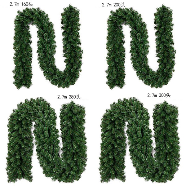 Juldekorationer i rotting, simulering av tallnålar, krypterad julgransgirland, rottingringhänge, julscenlayout 50cm bare ring