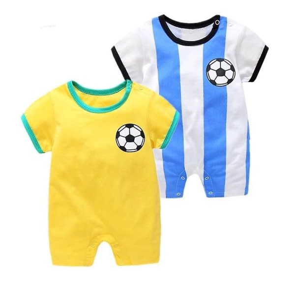 Baby flickbyxa fotboll fotboll kläder Blå/vit 12m