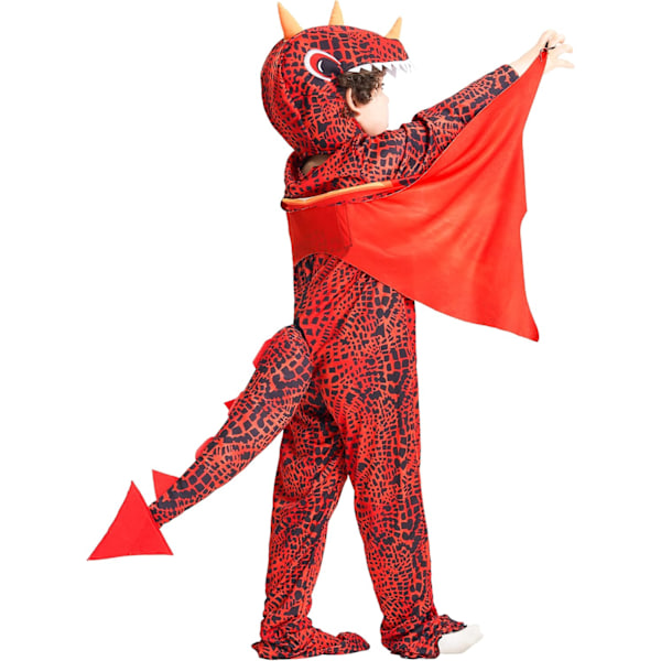 Barnedinosaur jumpsuit kostyme halloween kostyme unisex gutter jenter dino antrekk pterosaucer 7-8 Jahre