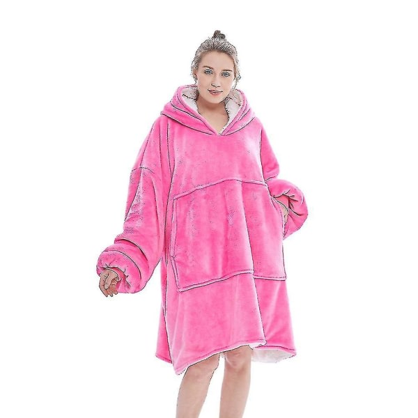 Oversized hoodie filt hoodie Ultra Comfy Sherpa Fleece j?tte sweatshirt f?r vuxen/a