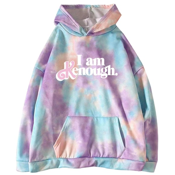 I Am Enough Ken Movie 2023 Tie Dye Merch Hoodie Sweatshirts Unisex -hoodies Sweatshirt Casual Långärmad jacka Pullov XM05 XXL XXL