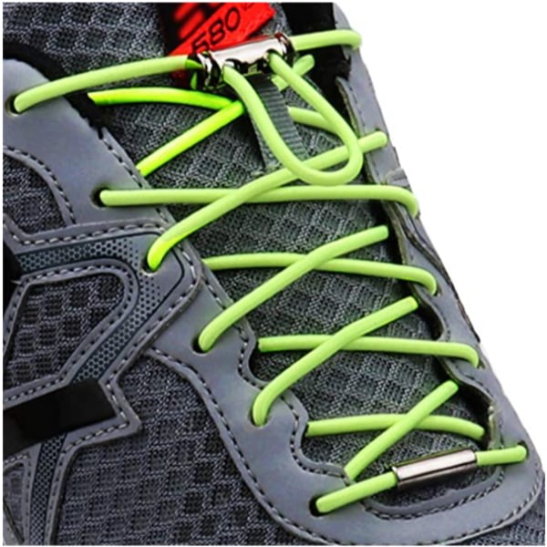 Uppgraderingsversion utan knytband Elastiska skosnören, justerbart snörlås  - en one size passar alla vuxna och barnskor Fluorescerande grön 25ed |  Fyndiq